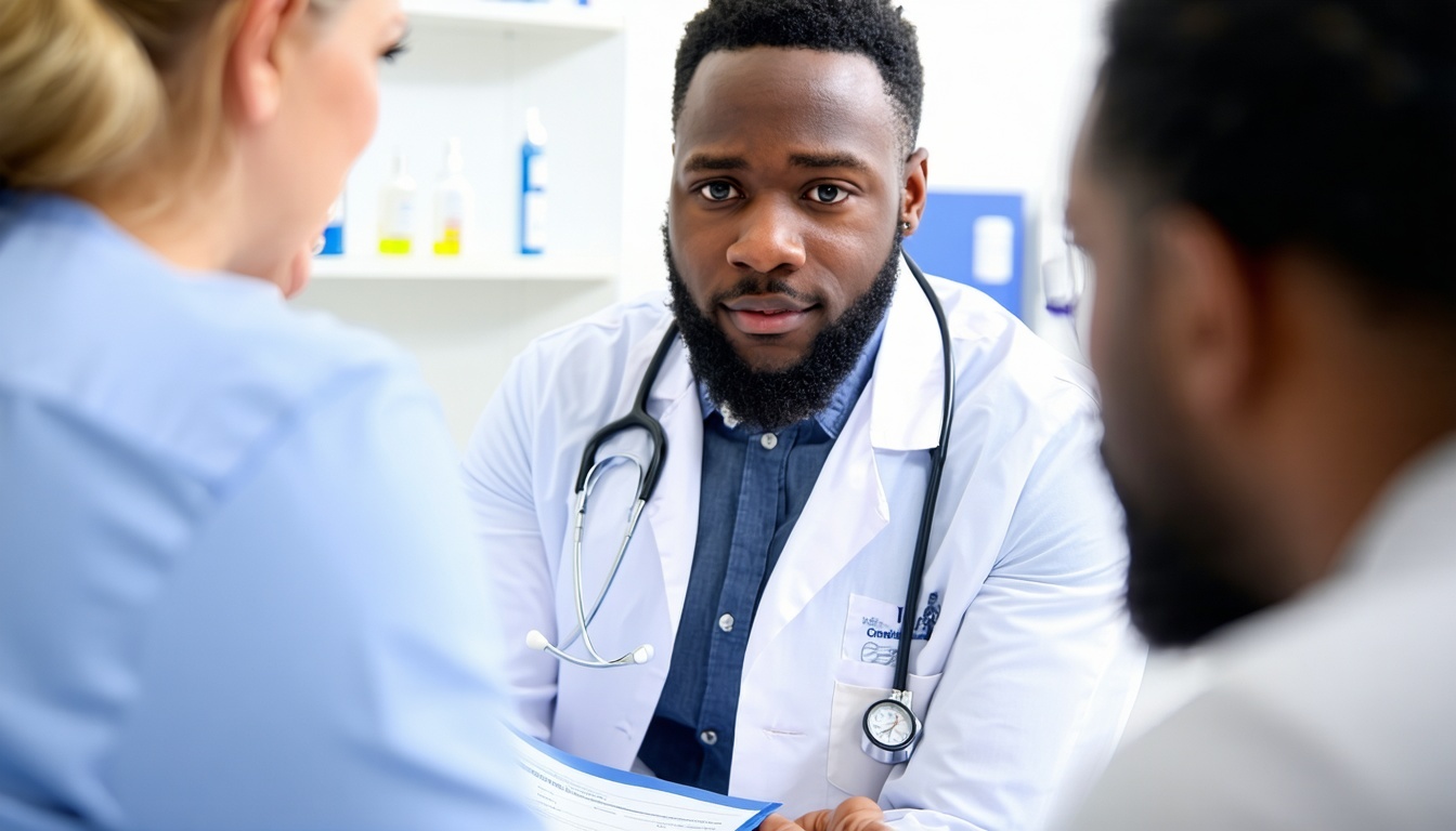 Doctor consulting with male patient about ED treatment options